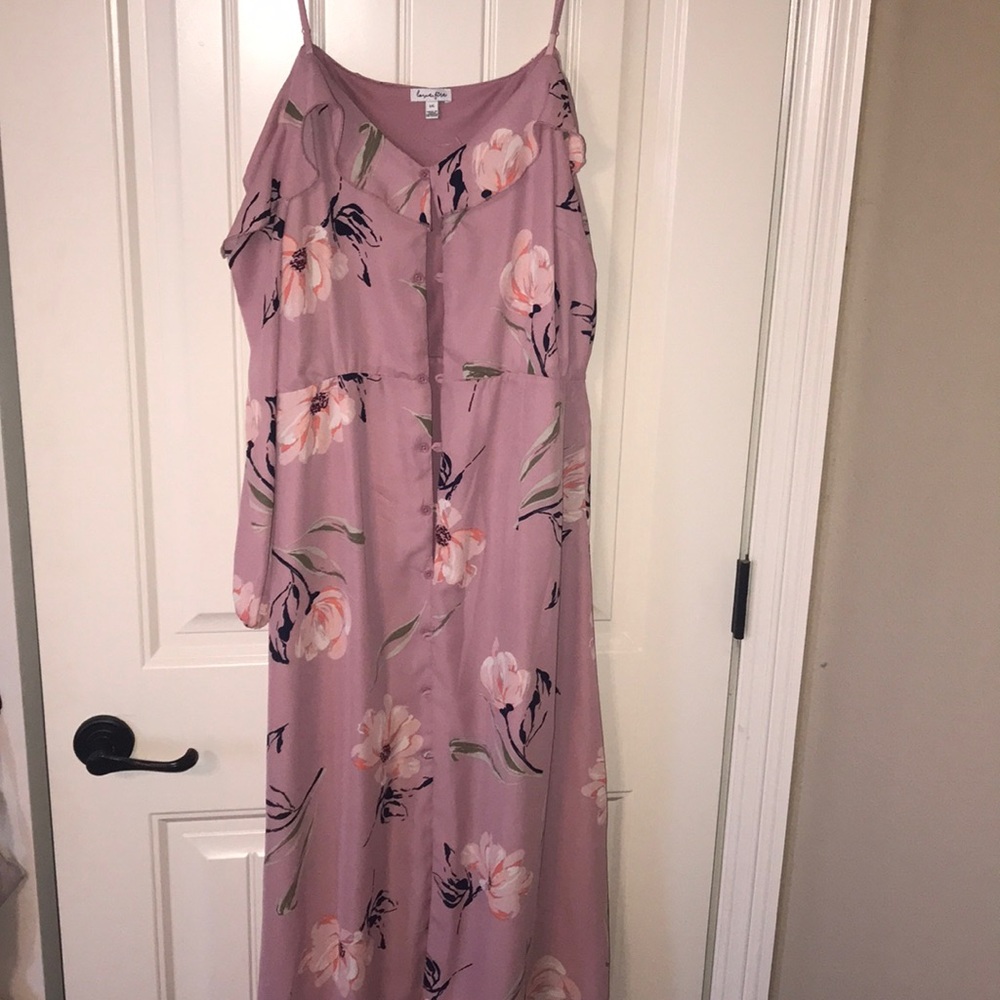 Floral button maxi dress